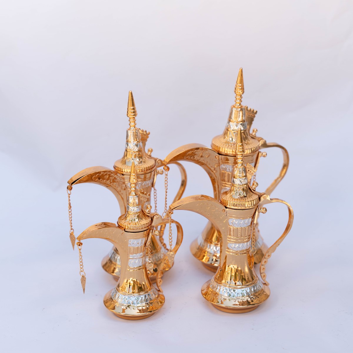 Copper Coffee Pourers Set 4